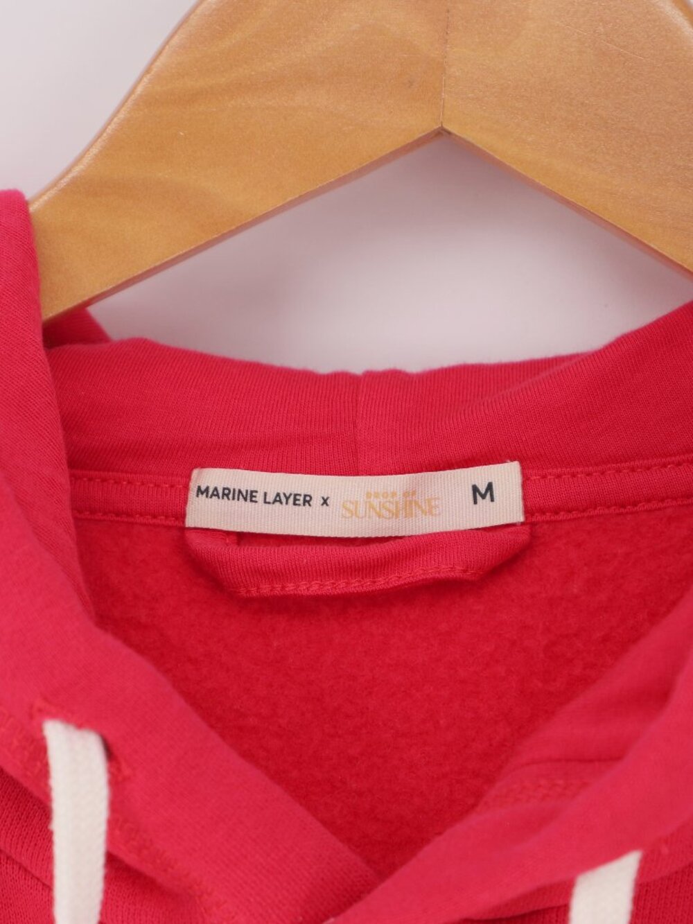 MARINE LAYER Drop of Sunshine Hoodie Colorblock Sweatshirt Size M - Picture 5 of 6